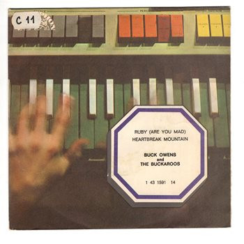 1591 ... BUCK OWENS & THE BUCKAROOS: Ruby (Are you Mad) / Heartbreak Mountain (1973)