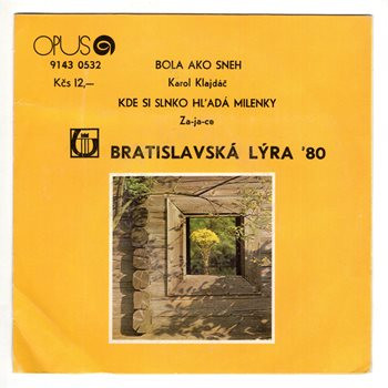 0532 ... KLAJDAČ KAROL: Bola ako sneh / ZA-JA-CE: Kde si slnko hľadá milenky (1980)